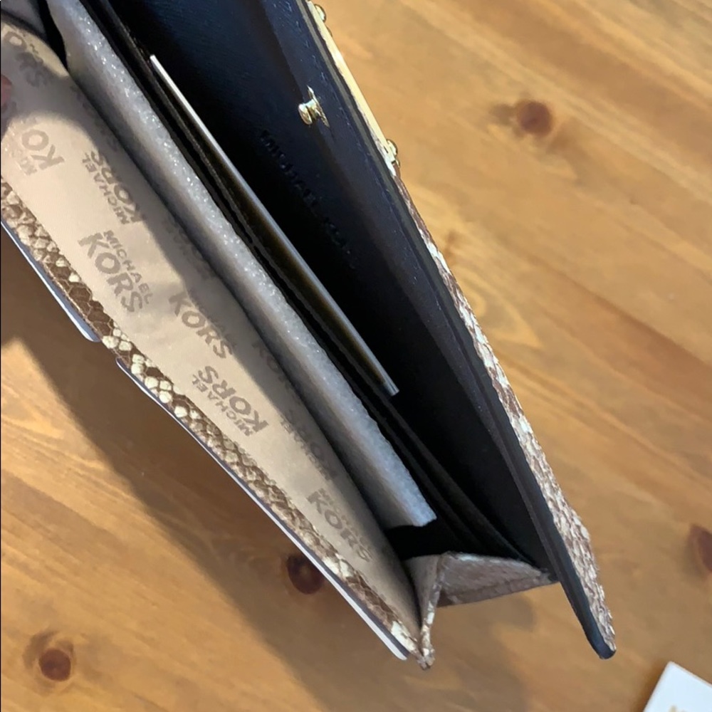 SUPER RARE MK SNAKESKIN SLIM LONG WALLET - Picture 4 of 5